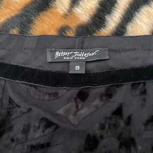 Betsey Johnson velvet burnout top